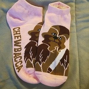 Women's Chewbacca ankle socks pink